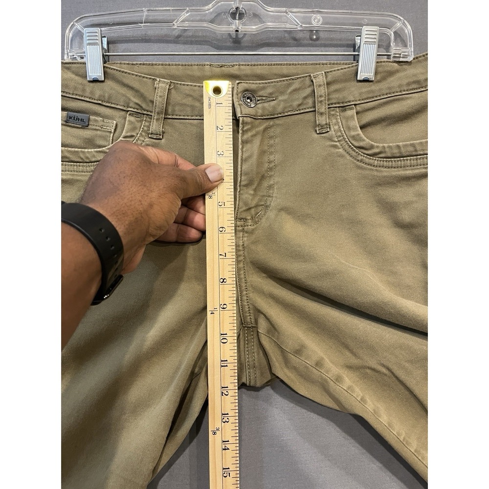 KHUL Chino Pants Womens 12 REG Green Hiking Outdoors Camping 34 x 30 Mid Rise - Picture 8 of 12